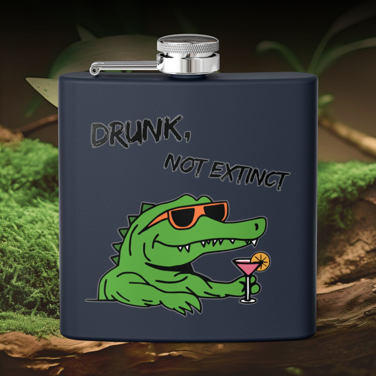Crocodile Hip Flask 6oz