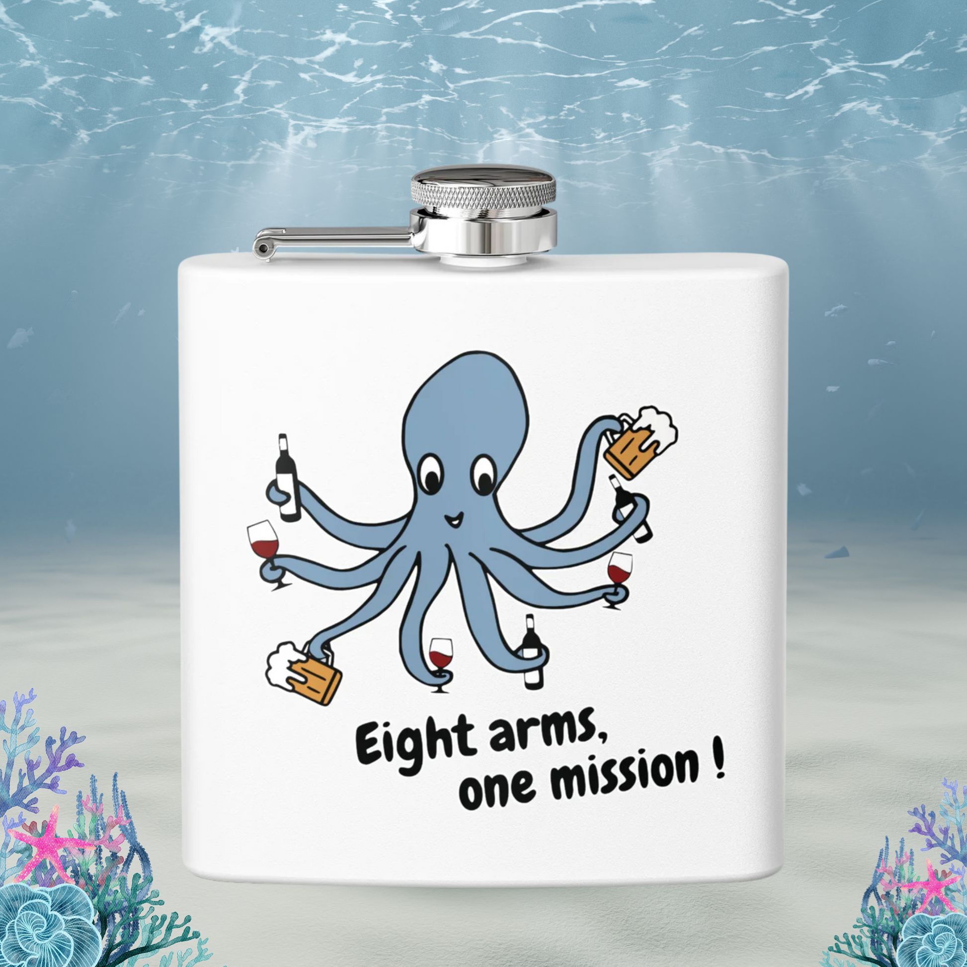 Octopus-Themed Flask - Eight arms, one mission!